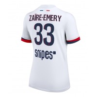 Stroje piłkarskie Paris Saint-Germain Warren Zaire-Emery #33 Koszulka Wyjazdowej dla damskie 2025-26 Krótki Rękaw